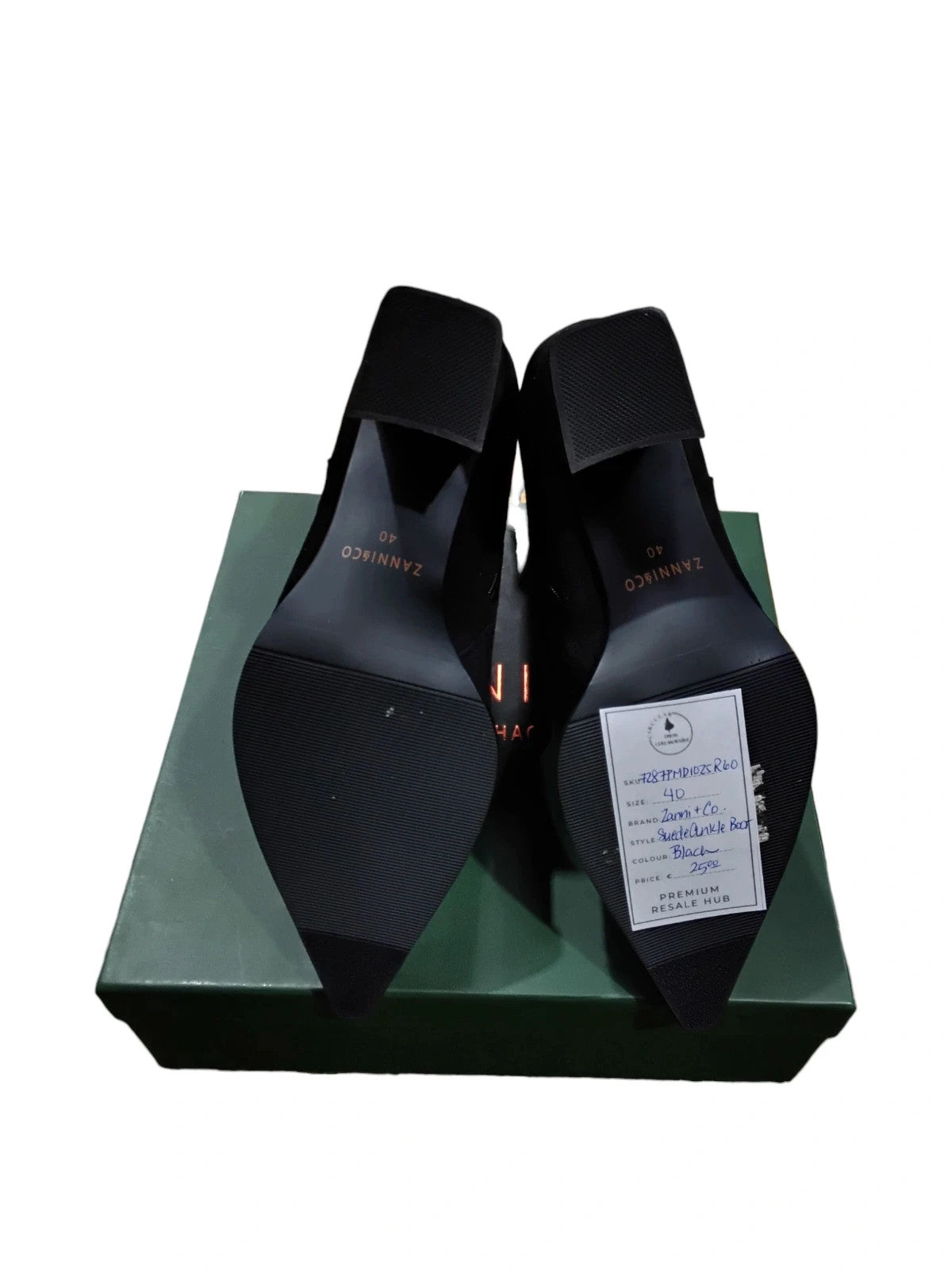 7287 Black Suede Ankle Boots #Zanni&Co