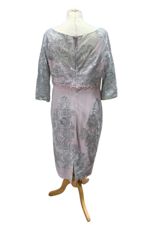 7530 Zeila Pink&Silver MOB dress