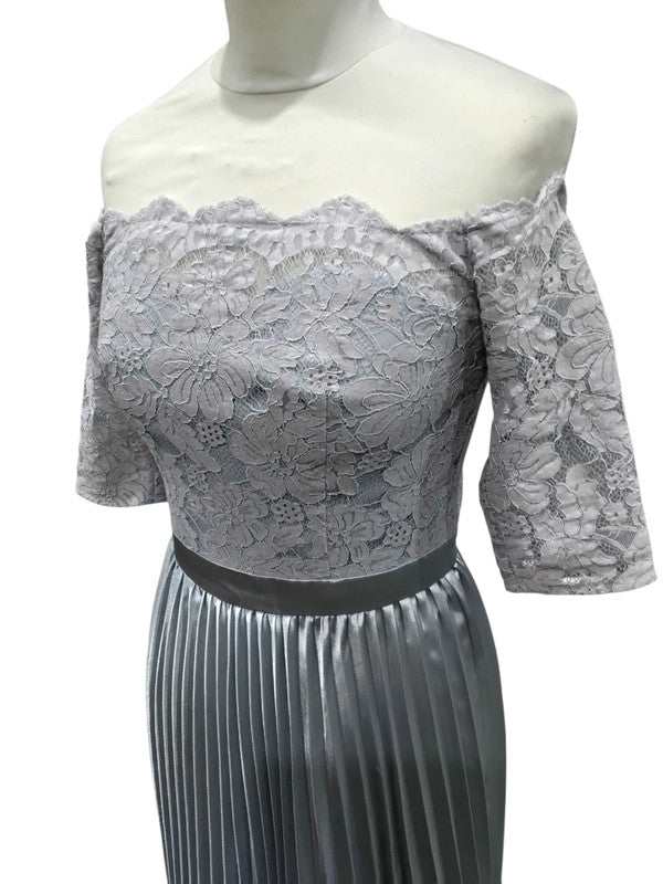Chi Chi Grey Lace dress Sz 6 7670JO