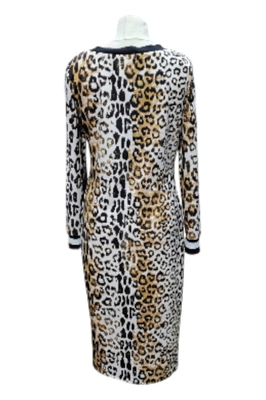 Limited Edition Dress l/s leopard print Sz 10 7711EC