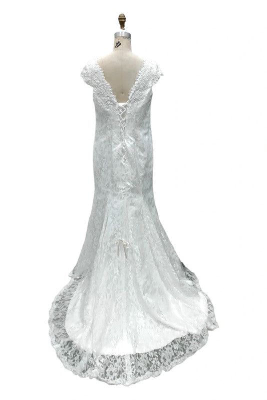 7891 No brand cream wedding dress