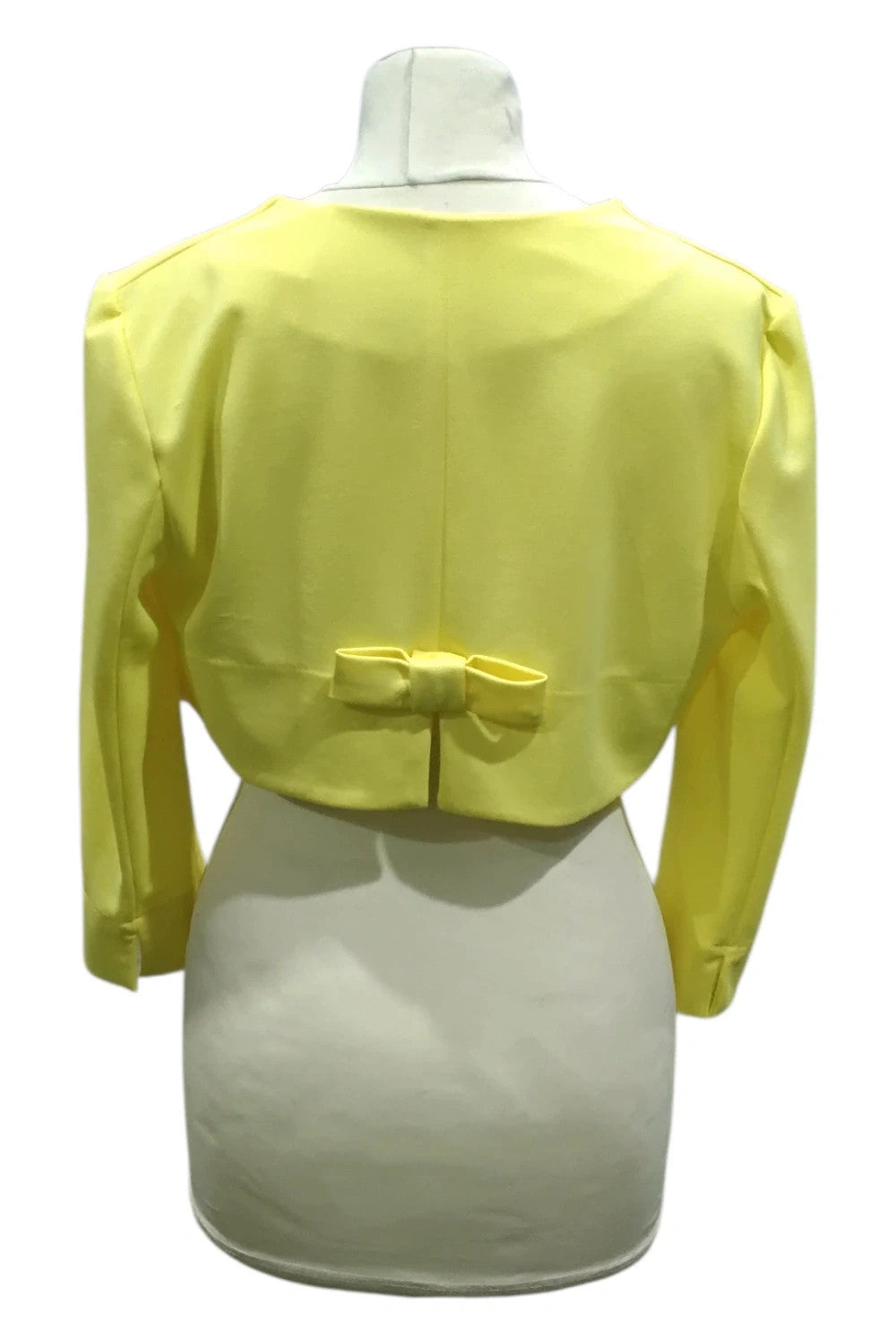 8100 Made in Italy cropped bolero yellow jacket