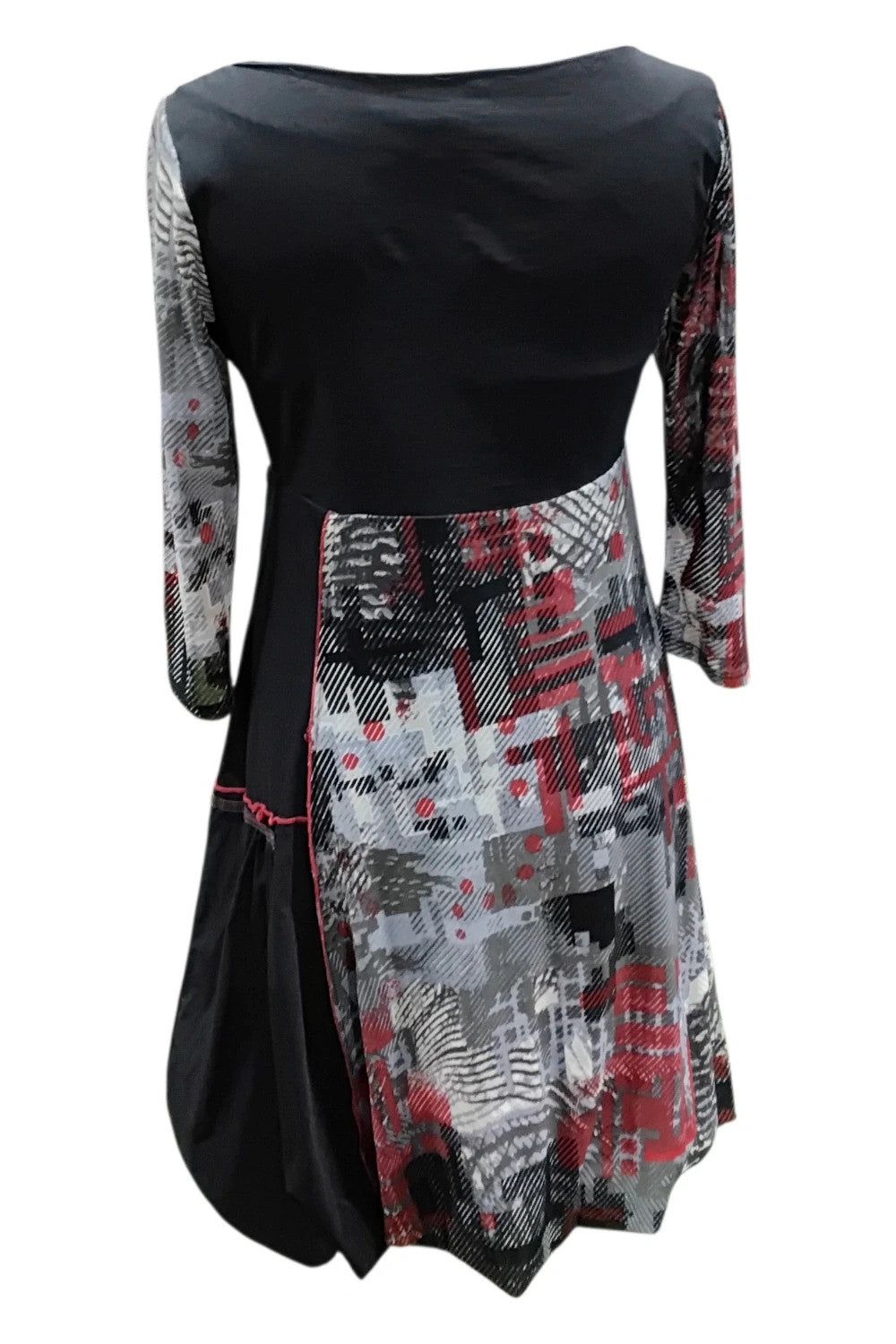 8215 Jophie B abstract print mesh dress