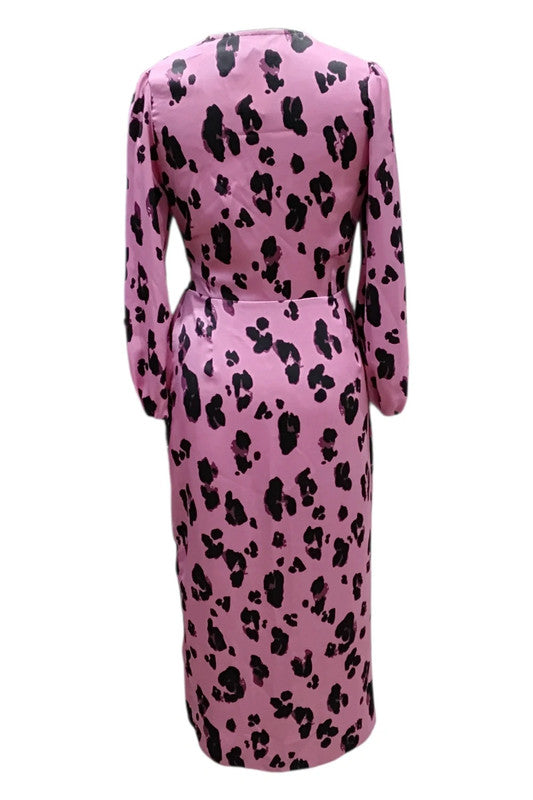 New Look Dress pink pattened Sz 8 8252MMF
