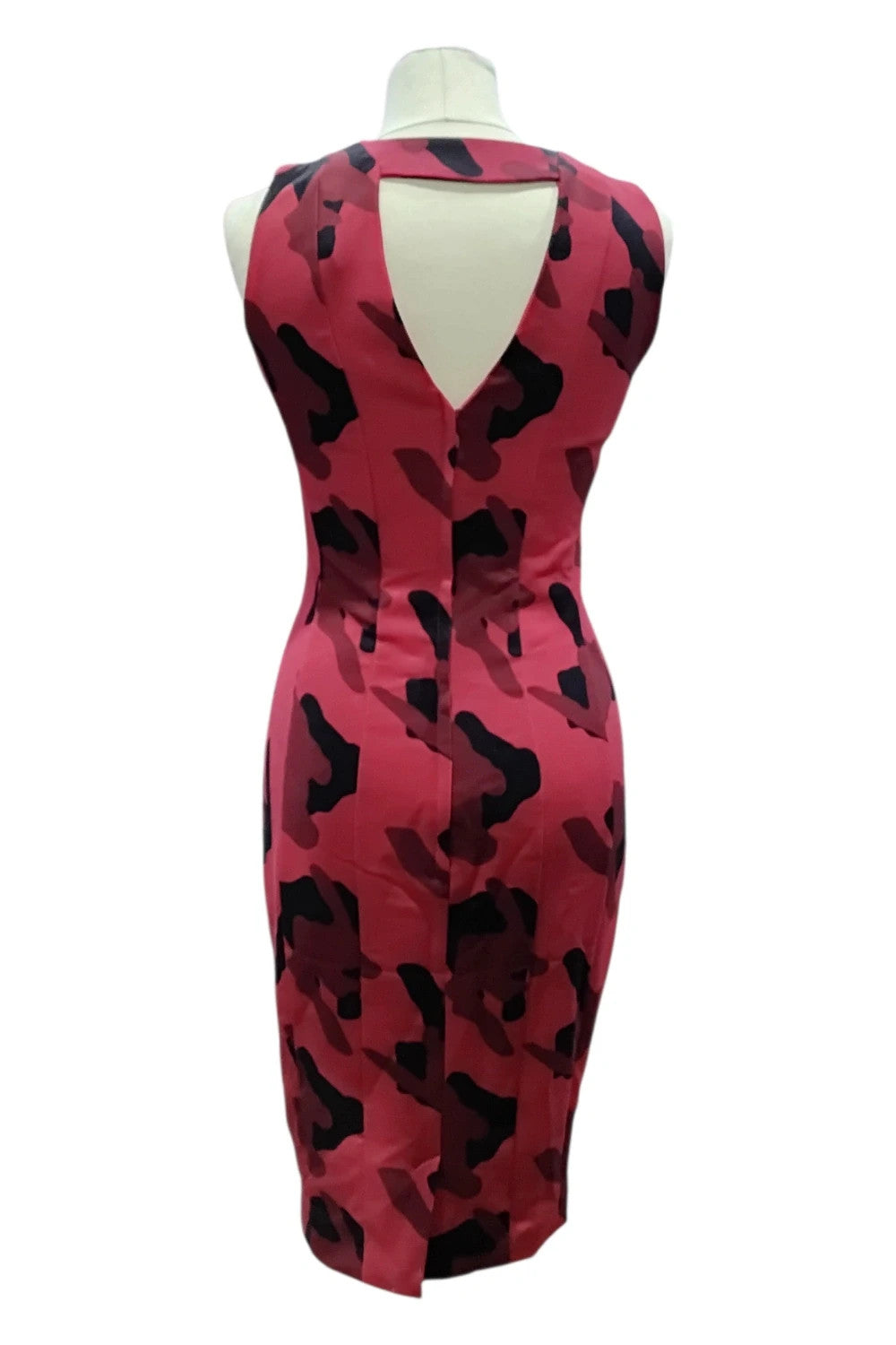 8185 H&M red and black s/less dress