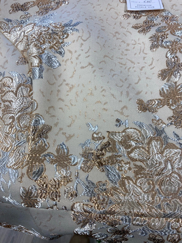 8090 So Amazing s/less gold and silver dress