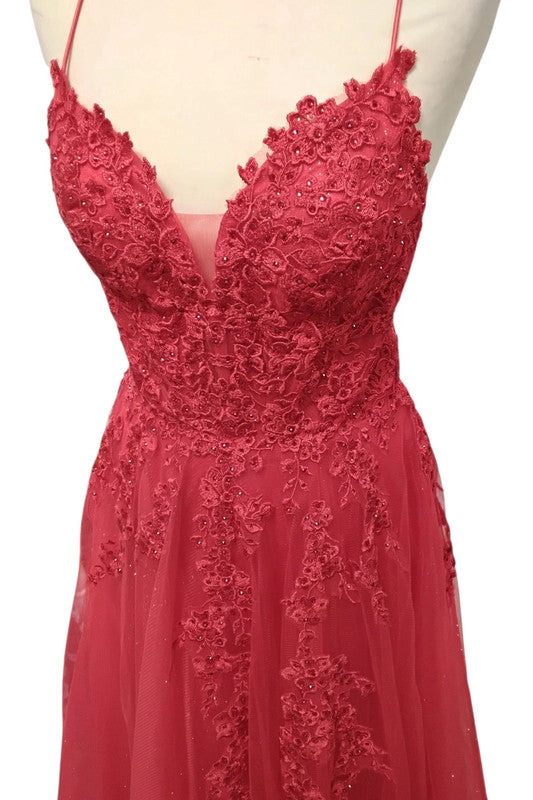 Signature Collection Dress Red Prom size 8 8366MMB