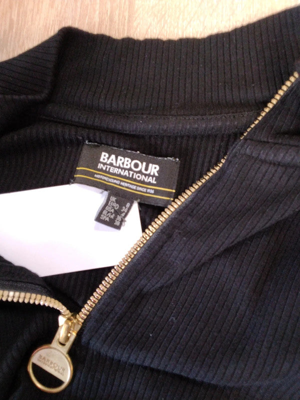 8598 Barbour Black Zip Top