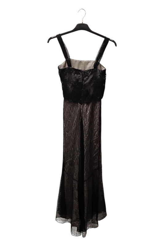 Niki Livas Dress Black Lace Sz 2 8953MH