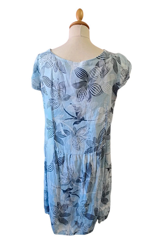 Made in Italy Dress Blue Sz one 8983TC