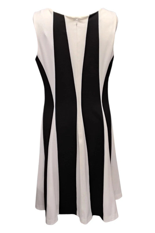 9044VE Roman Black&White Dress