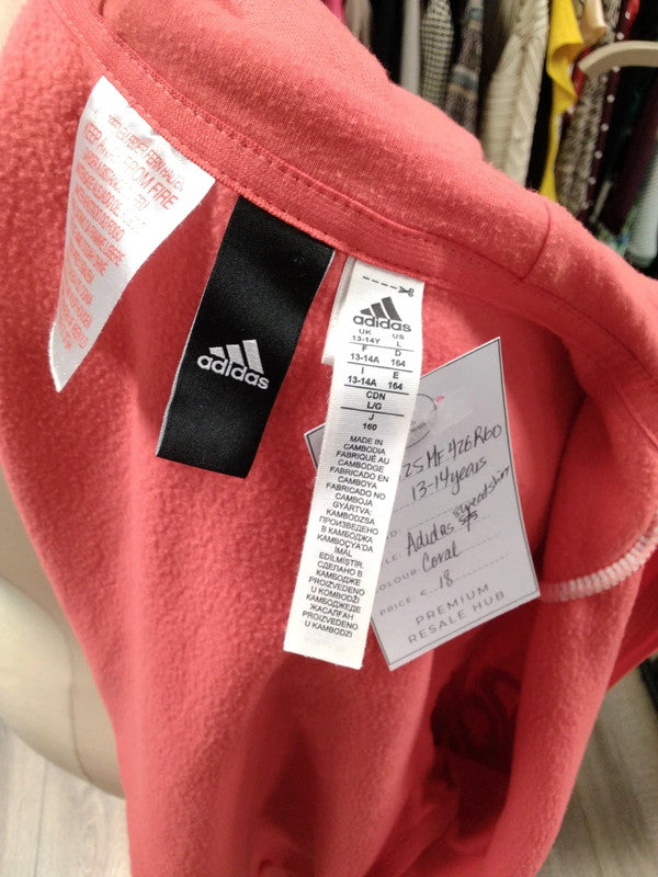 9125MF Adidas coral zip up hoodie