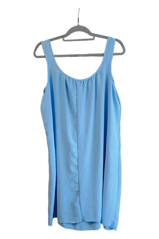 New Collection light blue sleeveless summer dress one Size 9146TC