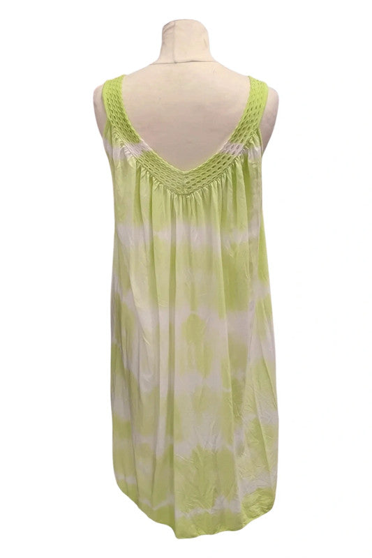 Made in Italy Green Summer Dress One Size 9157TC