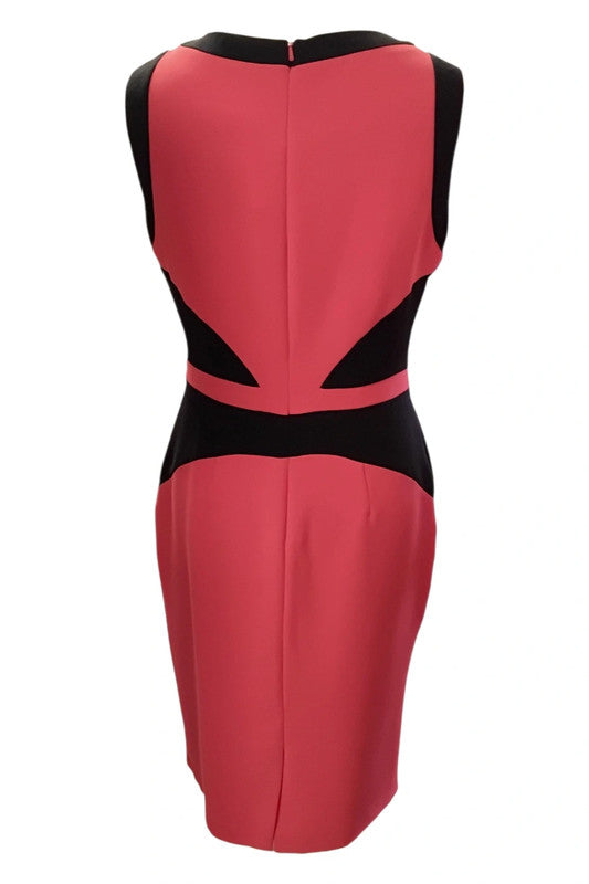 Michaela Louisa Dress Red and black sleeveless colour blocks Sz 10 9301ACR