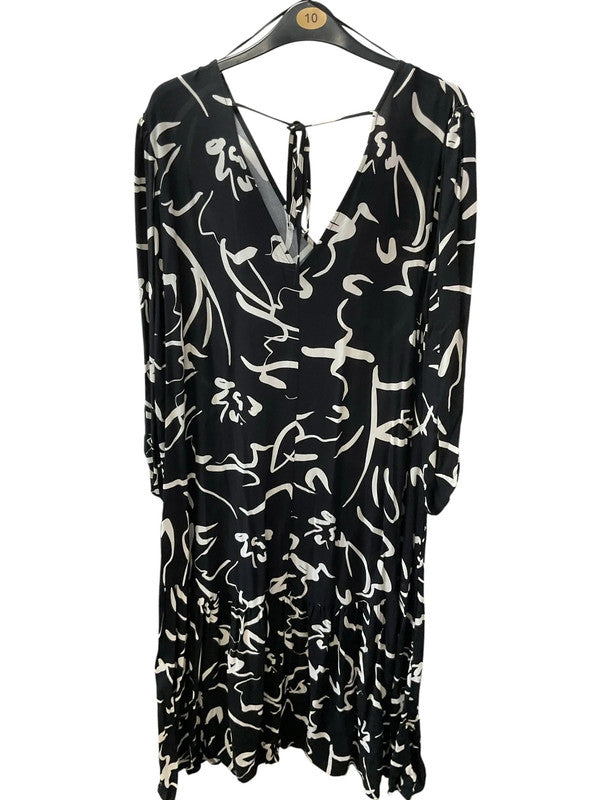New Look black and white dress Light weight Dress Sz 16 9344CDC