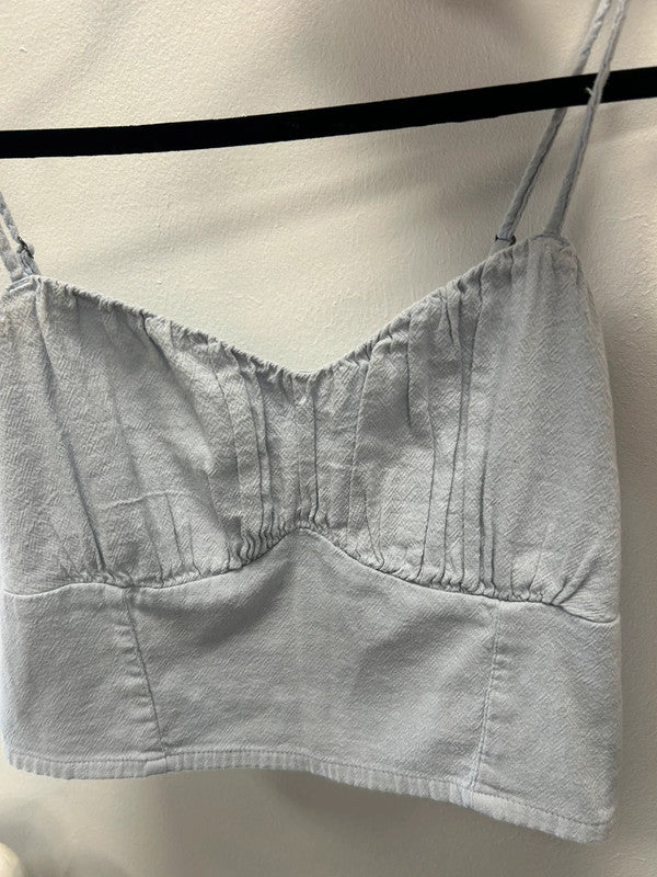 Holster Blue cropped tank sz L 9427AOD