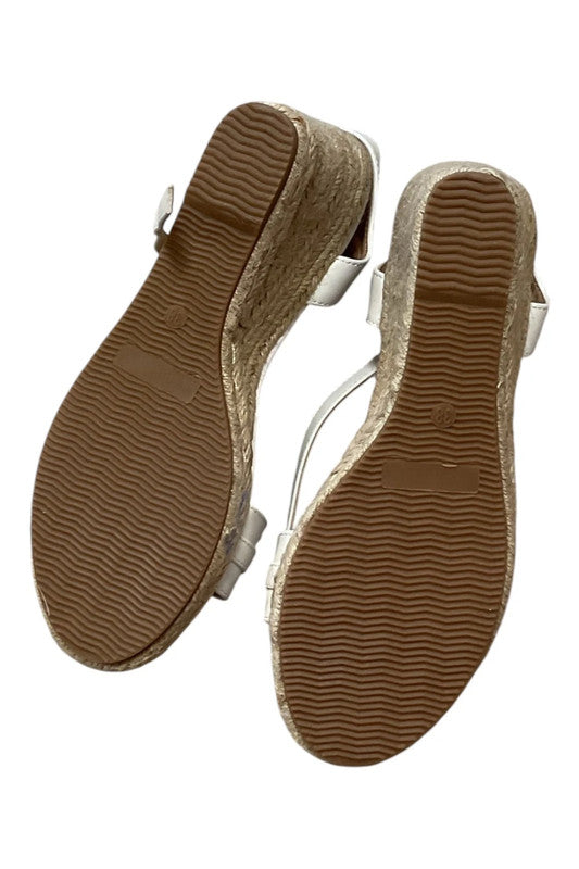 Z&C Sandals White wedge Sz 38 9446JCS