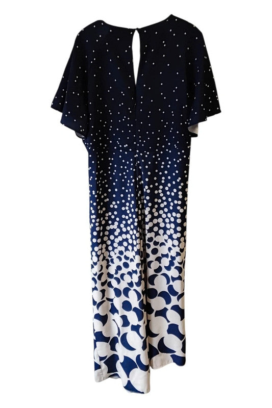 Lipsy dress navy and cream Size 18 9462YSG