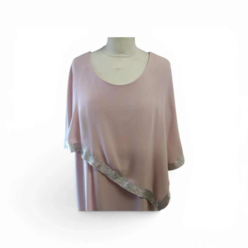Arggido Pink Mother of the Bride dress with silver trim size 50/22 9490AJH