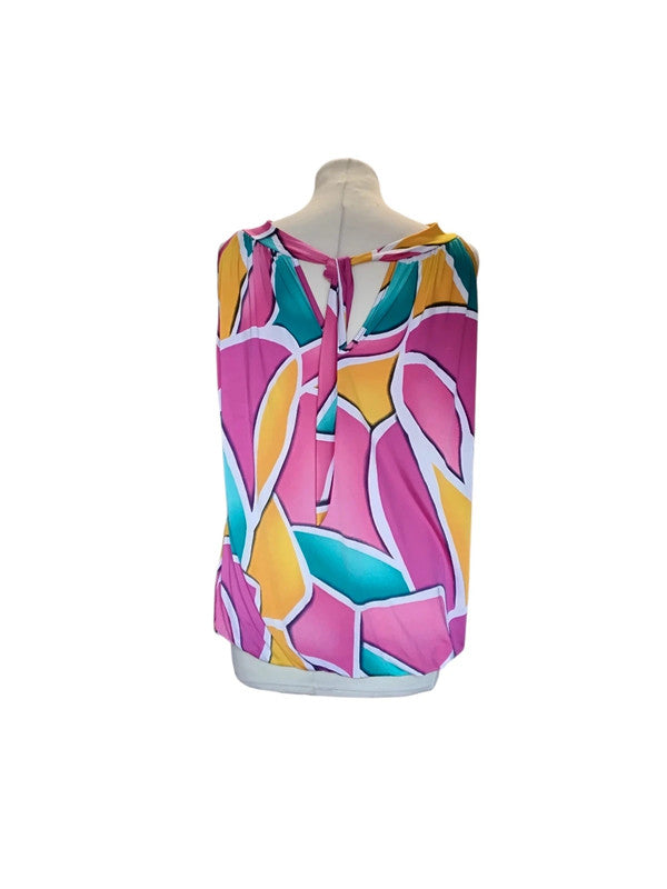 Multicoloured Sleeveless Top Size M 9540JC