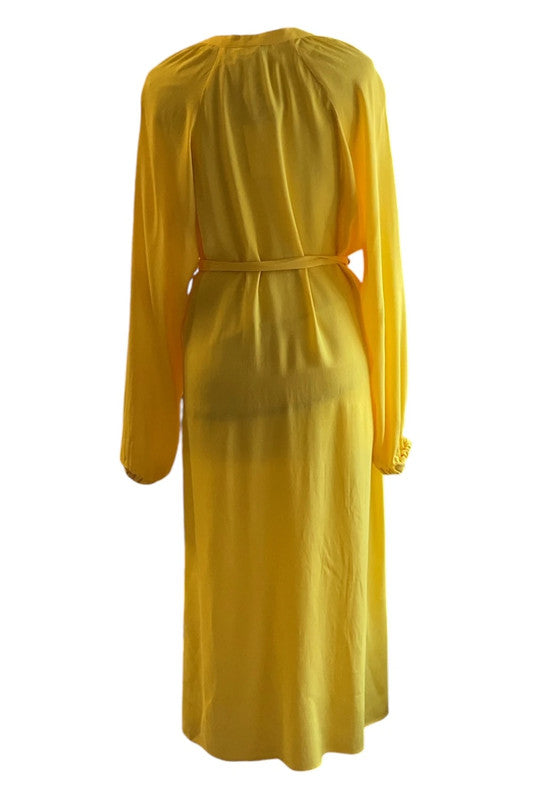 Yaya Dress yellow maxi Sz 36 9594CDC