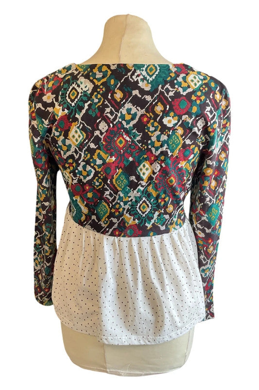 Remade by CDC with Nomads top and brown print Size 8 9668CDC