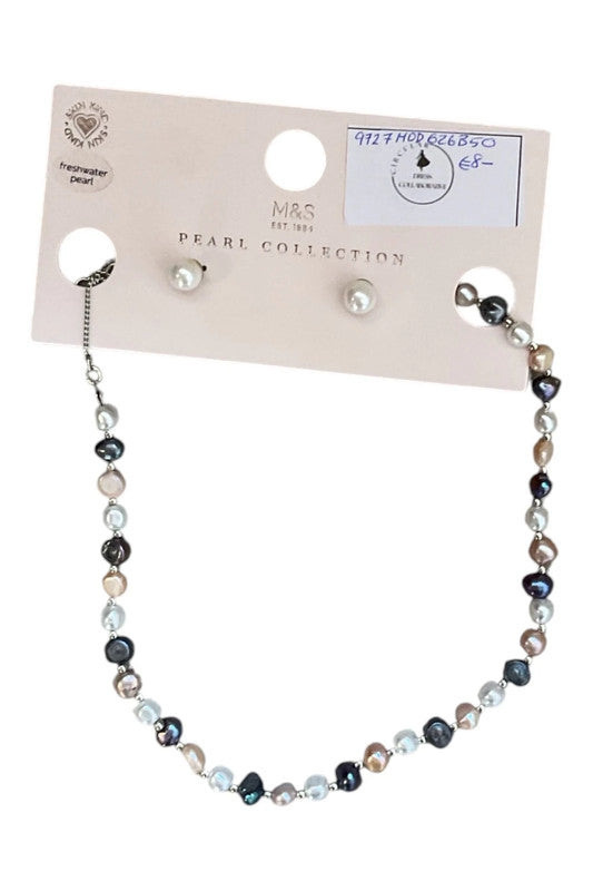 M&S Set pearl necklace and earrings 9727 MOD