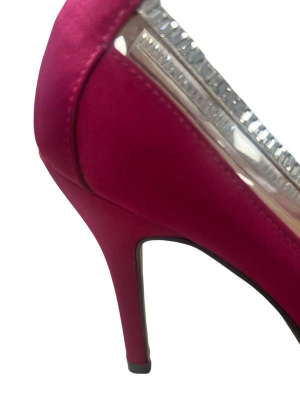 NEW!!Amy Huberman Fuschia Glam Heels Sz 37/4 9733BC