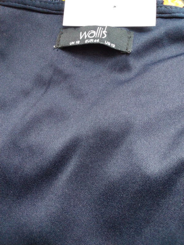 Wallis Dress Lace Navy Sz 16 9757RKE