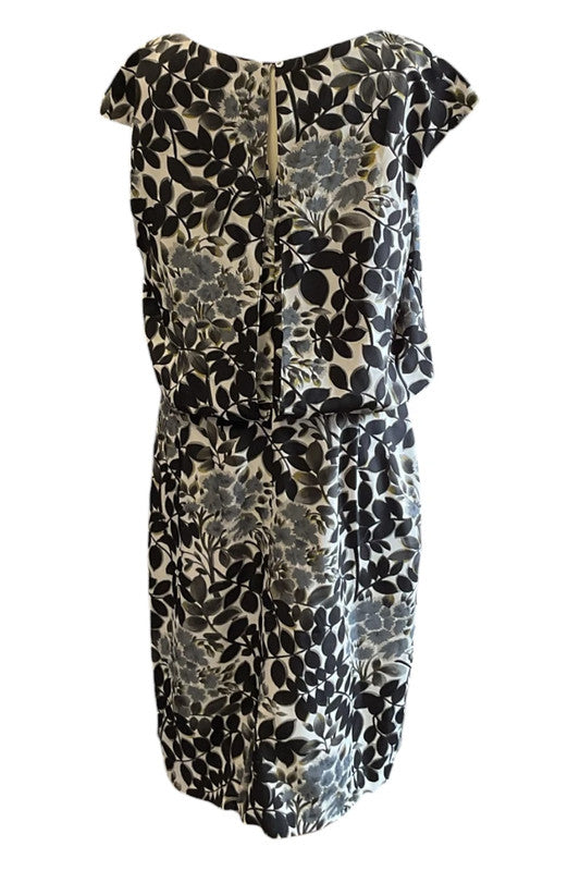 Antony&Alison Dress black & white floral midi size 16 9763PLY