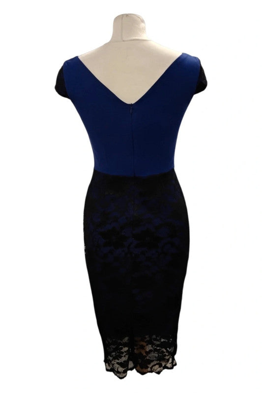Vesper Dress Blue&Black Sz 10 5718EB