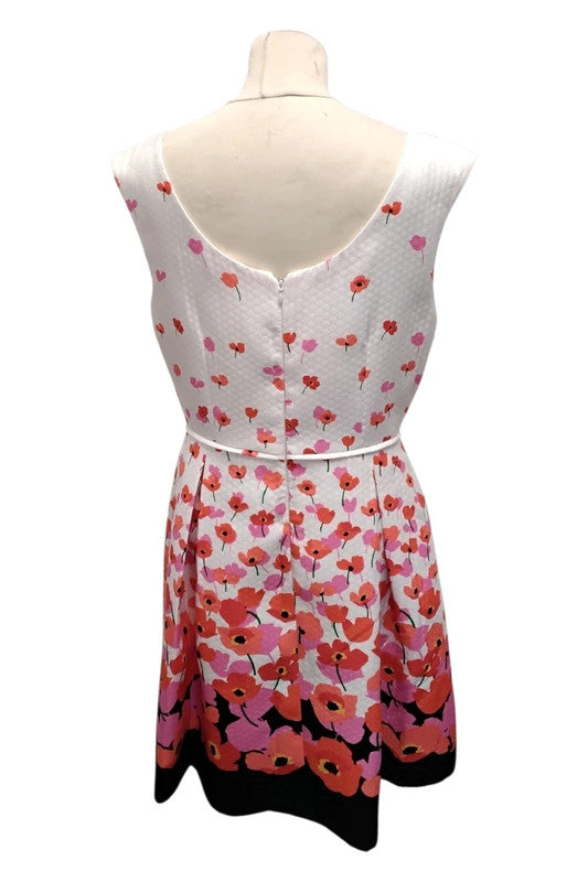 Tahari Dress White/Multi Sz 10 9799LOT