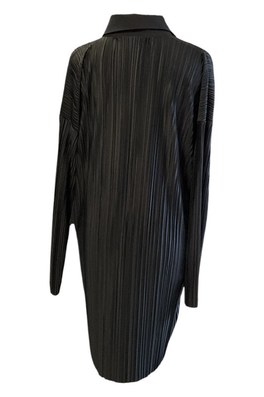 Missguided Dress Black pleated midi size 16 9804HOD