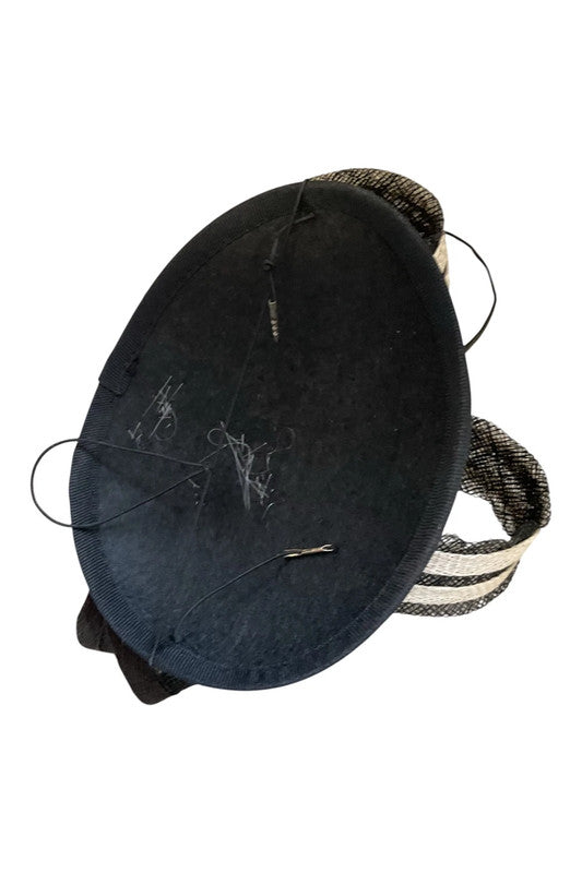 Fascinator hat black & brown 2931