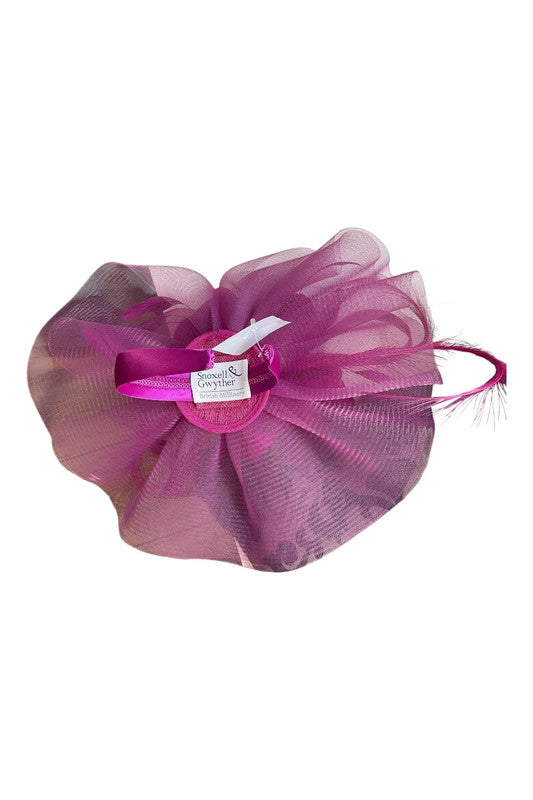 Snoxell&Gwyther Fascinator hat purple 9012CDC