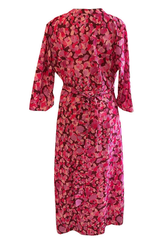 Kate&Pippa dress pink print size L 9848DUF