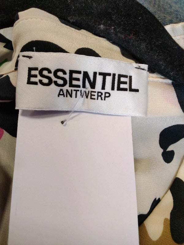 Essentiel Shirt Beige Print Sz 40/12 9866HGI