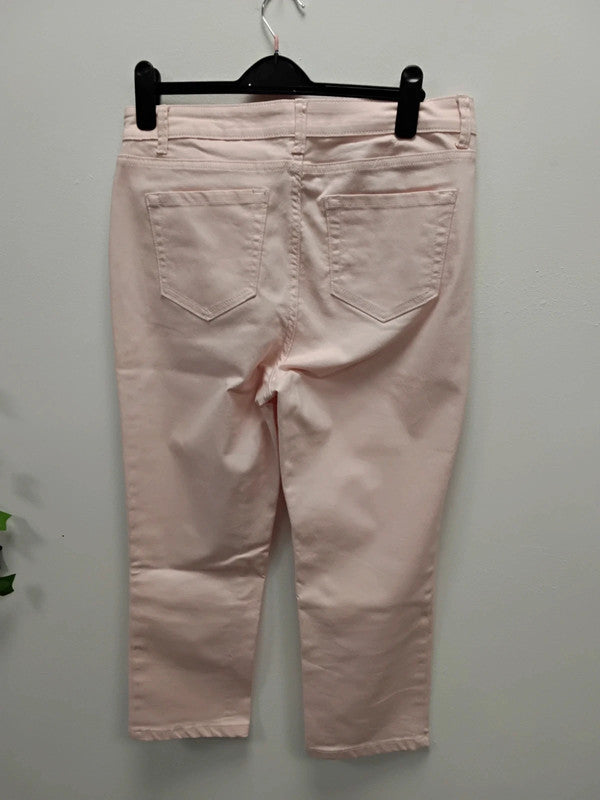 Dunnes Crop Jeans Pink Sz 12 9935JC