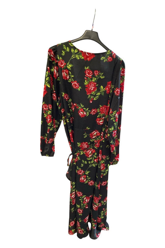Studio dress black and print Size 22 9958CBO