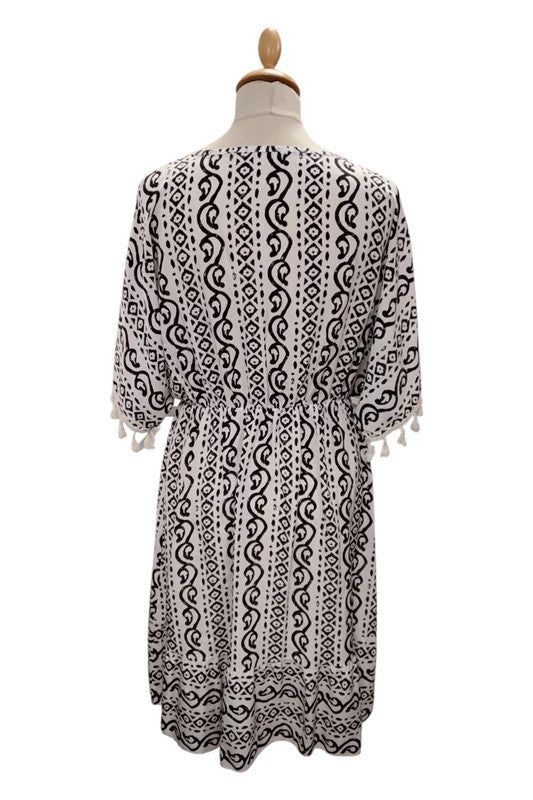 No Brand Dress Black&White Sz M (one) 10026ANN