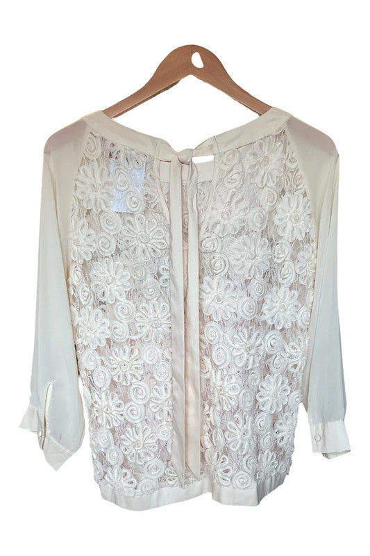 Frock and Frill top cream Size 16 9894CBO