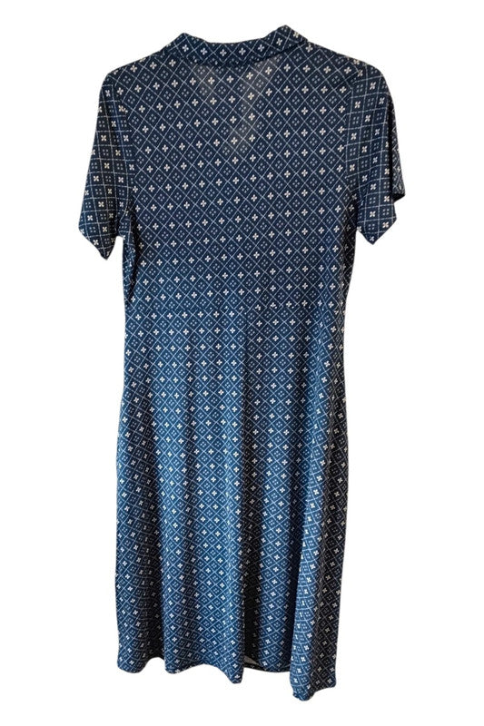 Bonmarche dress blue print Size 14 10062OMC