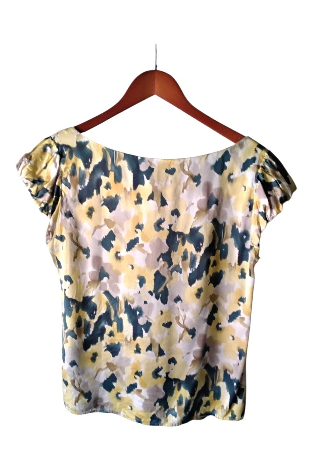Principles Top 100%silk Yellow Sz 14 10078ANN