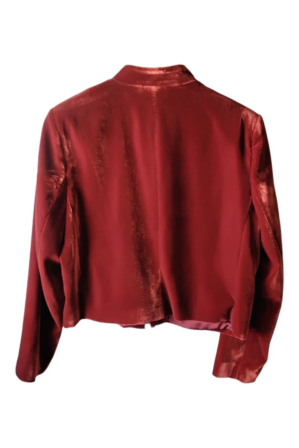 Mango Velvet Jacket Burnt Orange Sz XL 10070OMC