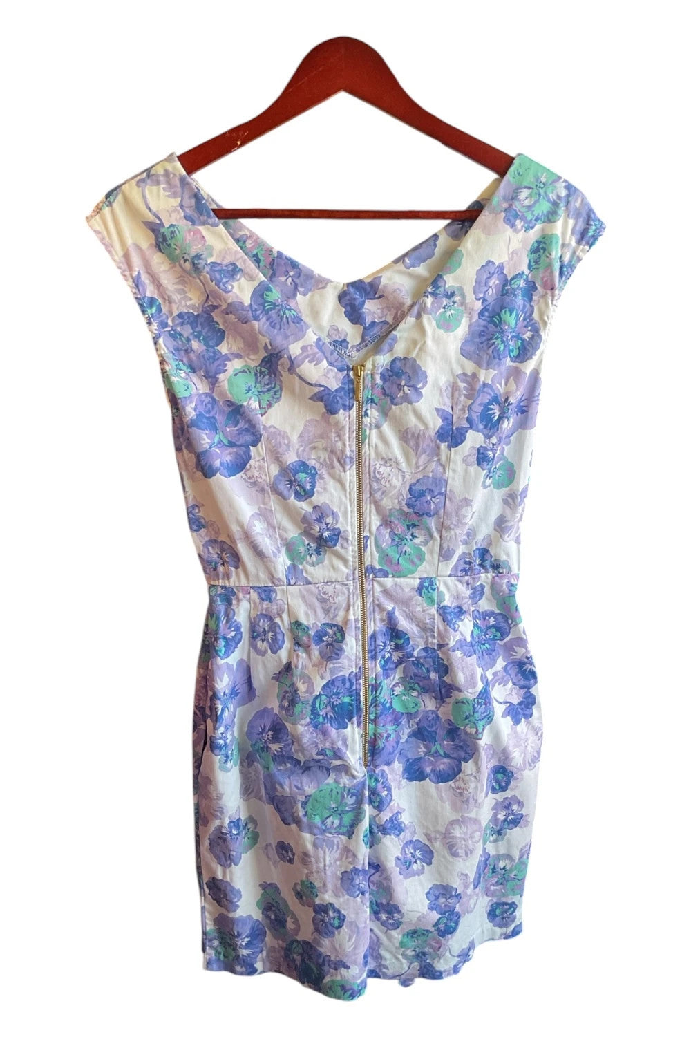 Closet Dress purple print size-10 9987ANN