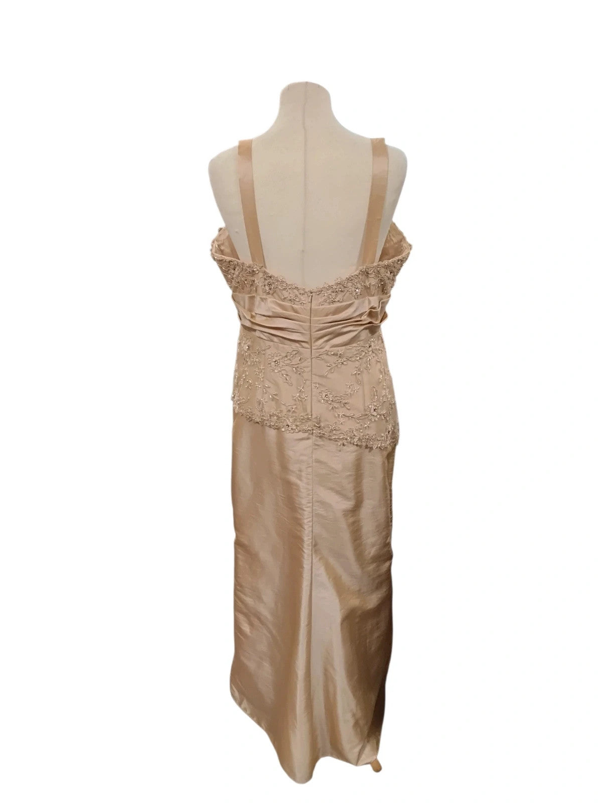 Camero Blake MOB 2pc Dress+Bolero Gold Sz-12 10369LMO