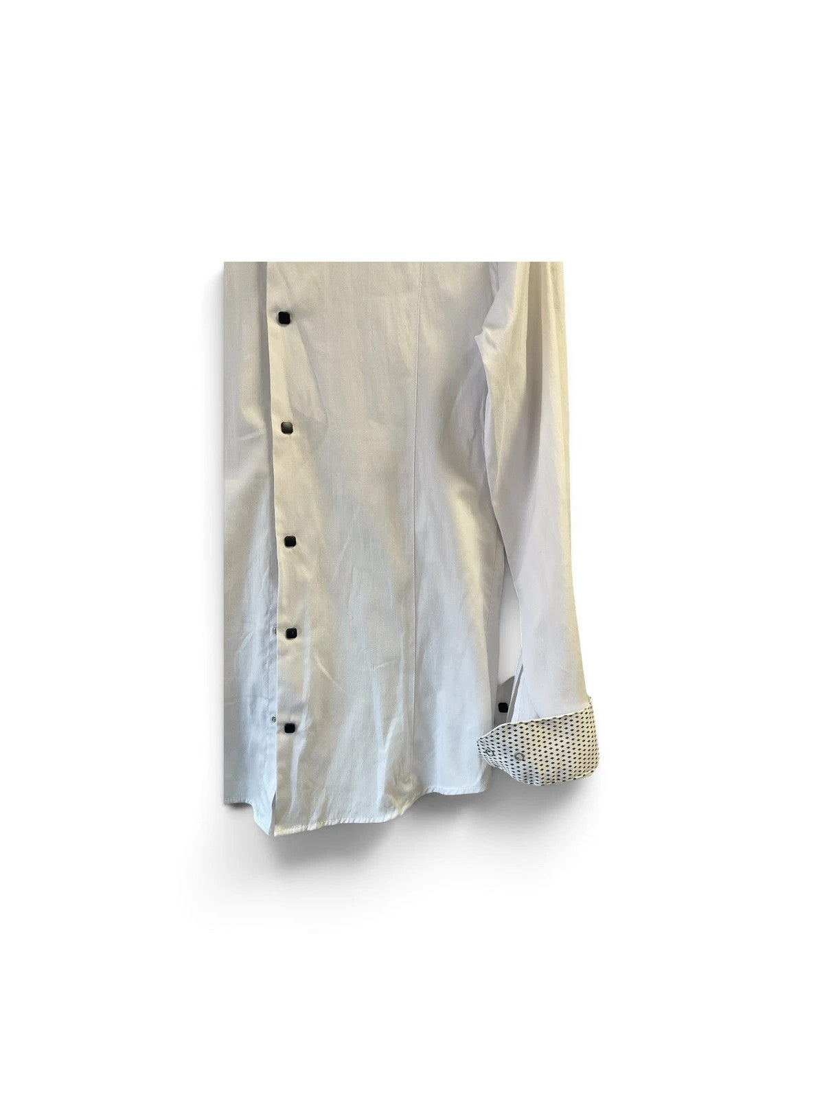 Rubaska White long sleeve snap-up slim fit shirt Sz-S 10385TCH