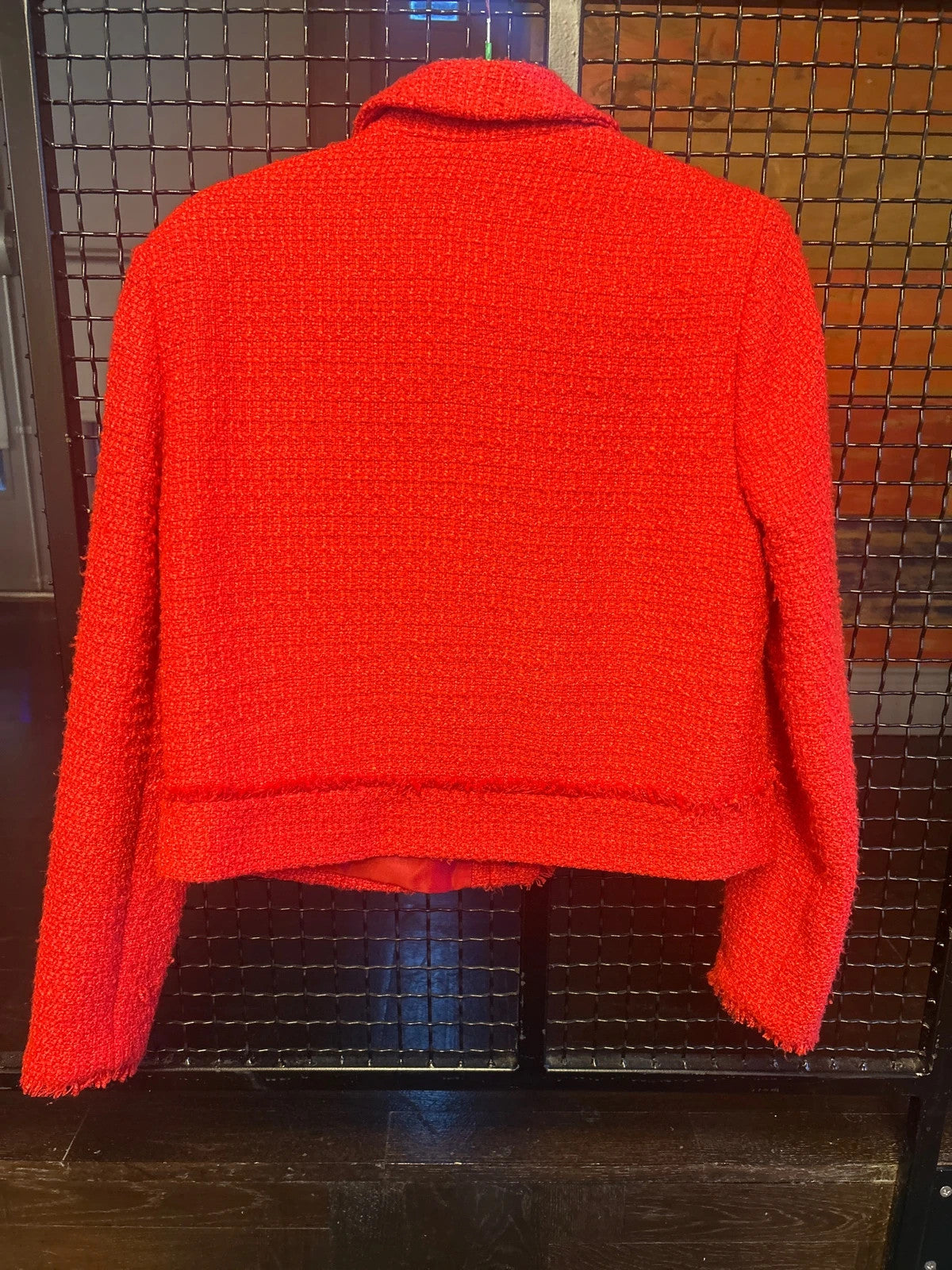 Dunnes Size 10 Cropped Boucle Jacket Pocket Detail 6850KG