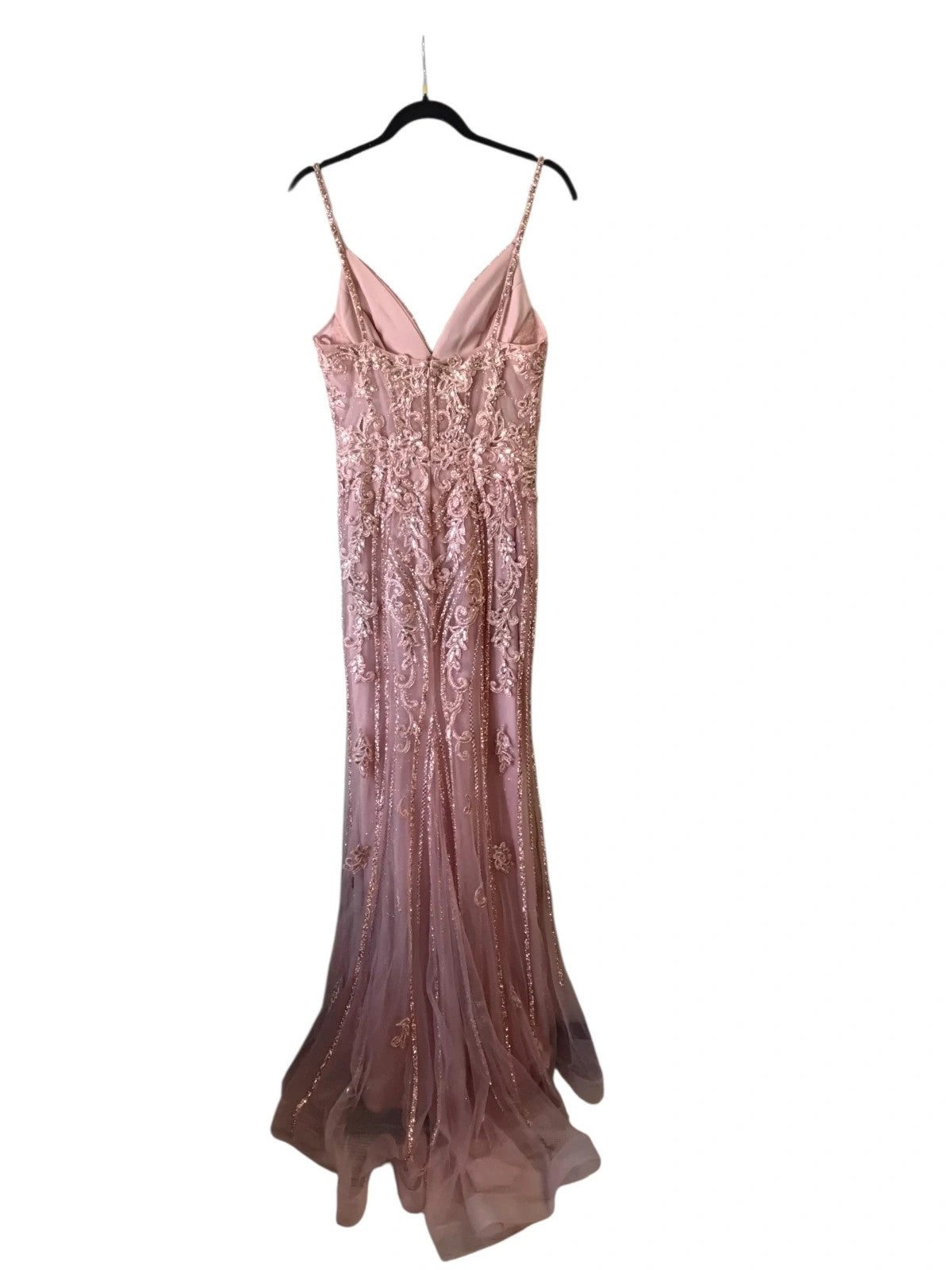 Ladivine Formal Dress Peach Sequin Sz-6 10523RMC